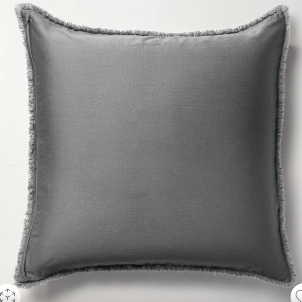 Casaluna Dark Gray Linen blend oversized 26x26 (*see notes) euro Pillow cover